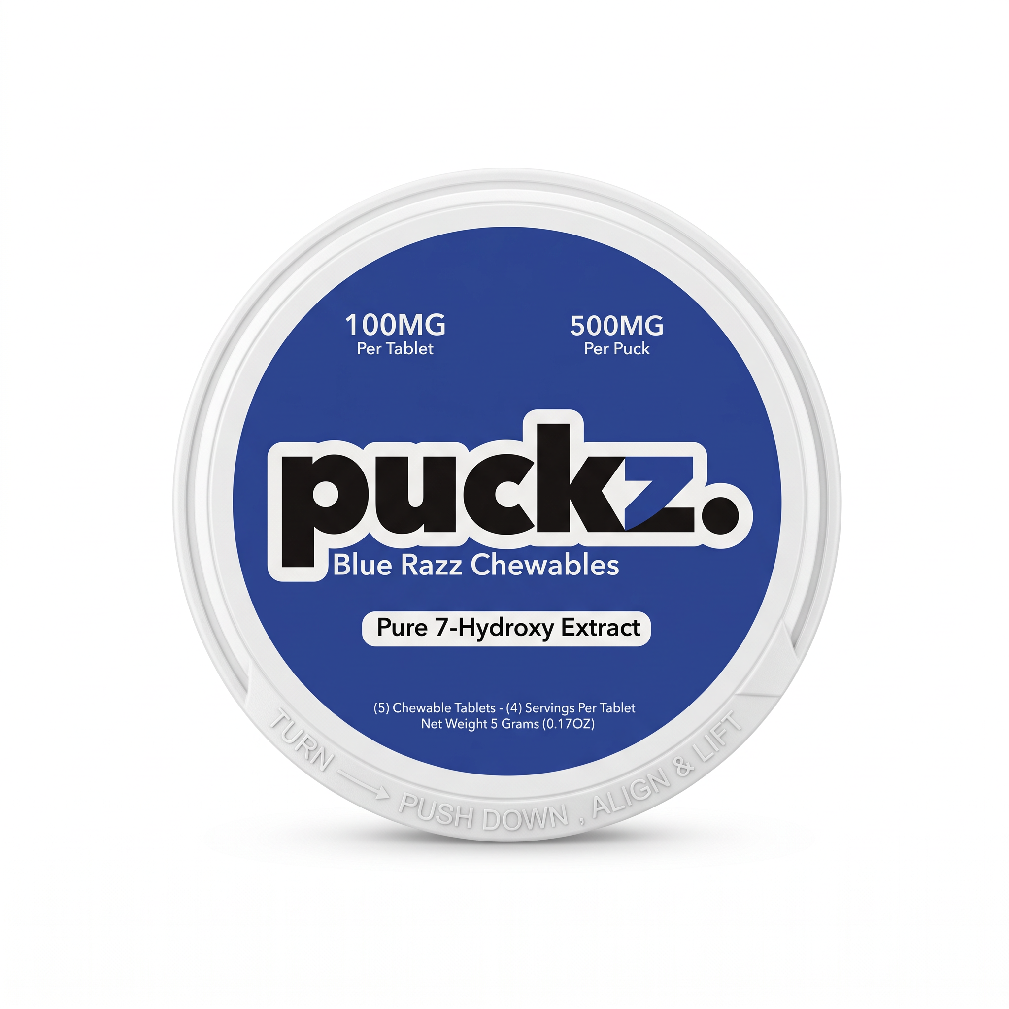 puckz. 7-OH Tablets (500mg - 5 Count) - Blue Razz
