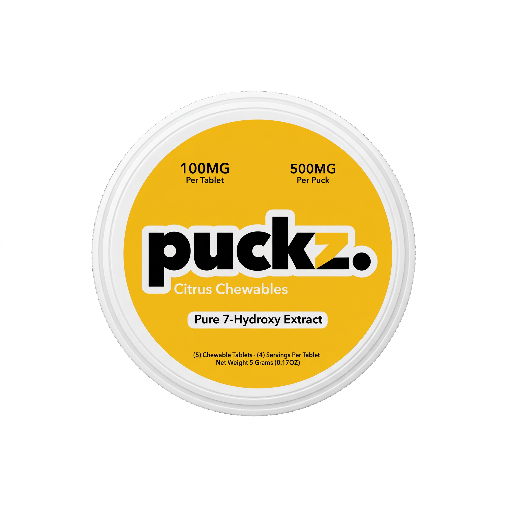 puckz. 7-OH Tablets (500mg - 5 Count) - Citrus