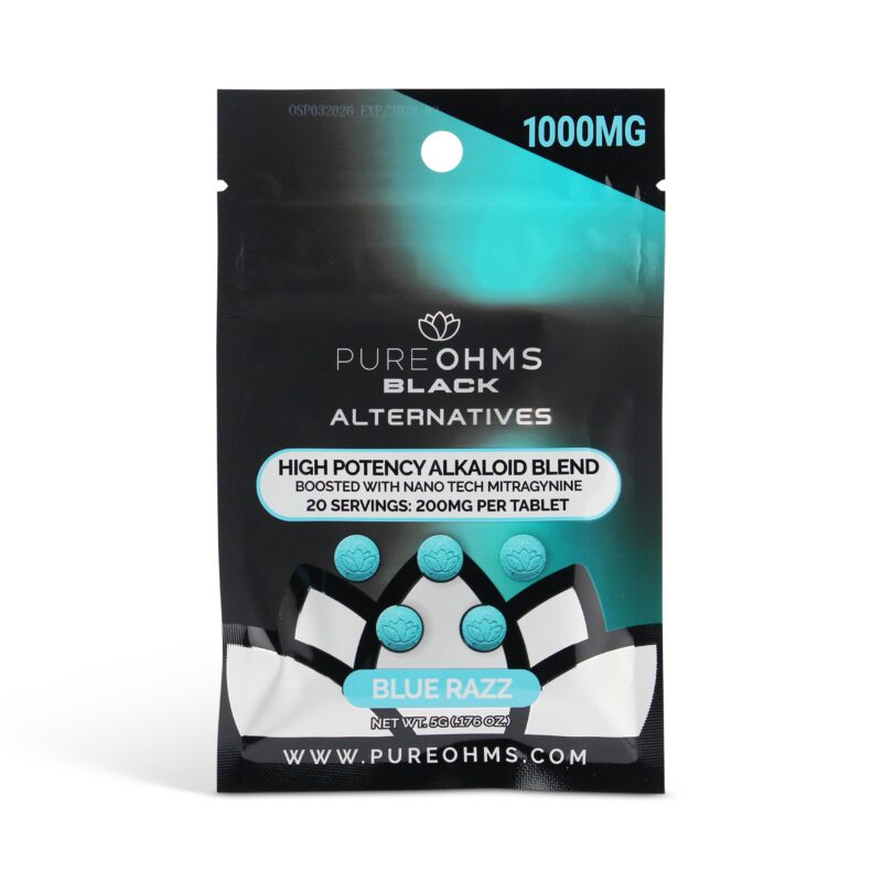 PureOhms Black Alternatives MIT + MGM Tablets (1000mg - 5 Count)