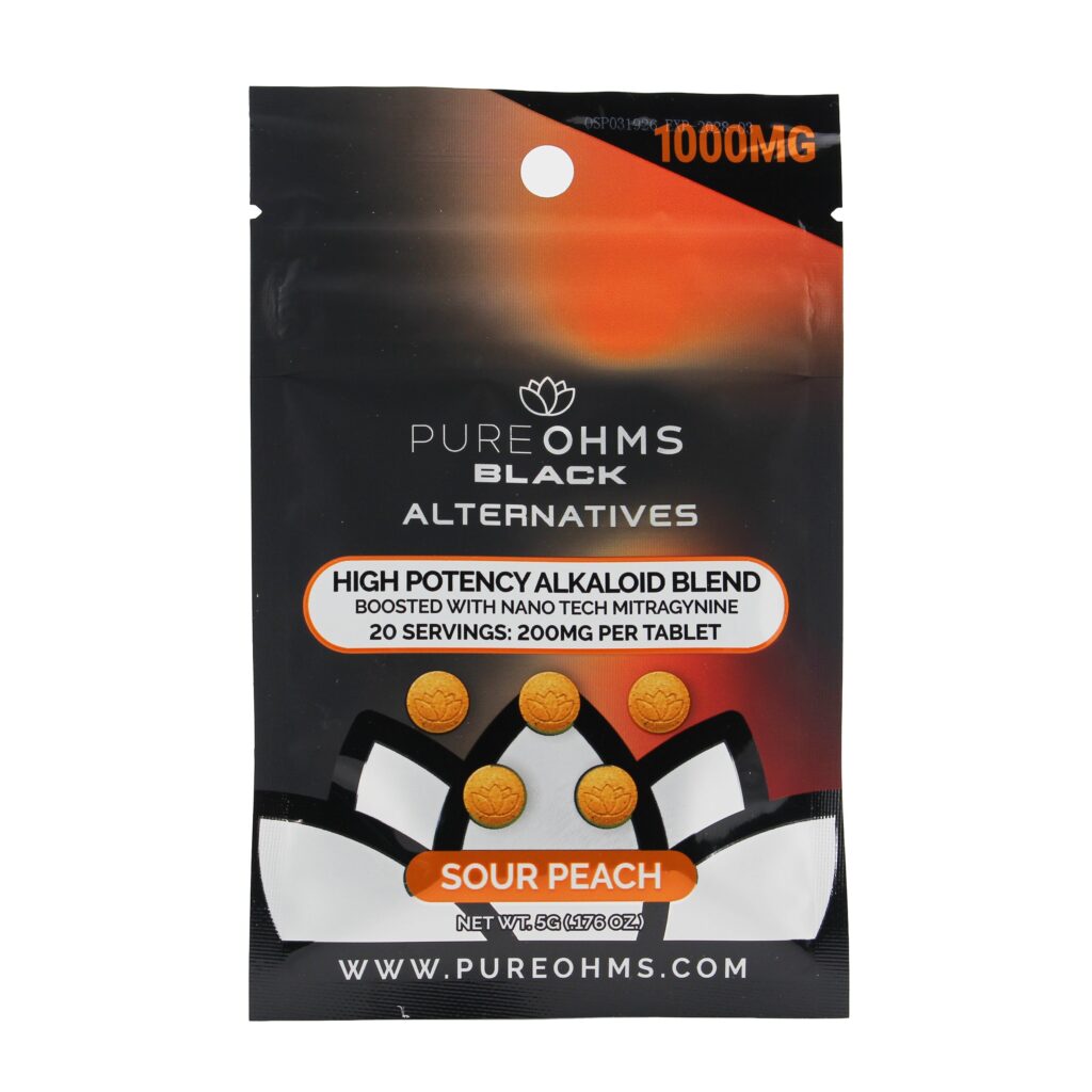 PureOhms Black Alternatives MIT + MGM Tablets (1000mg - 5 Count)