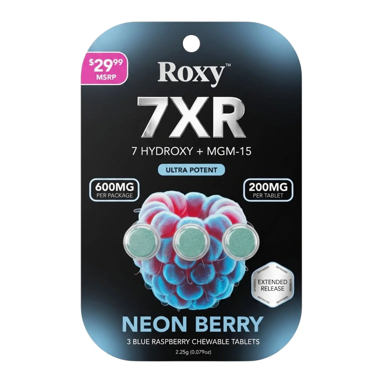 Roxy 7XR 7-OH + MGM Tablets (600mg - 3 Count)