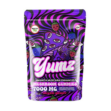 Yumz Amanita Muscaria Mushroom Gummies Mixed Berry - 7000mg