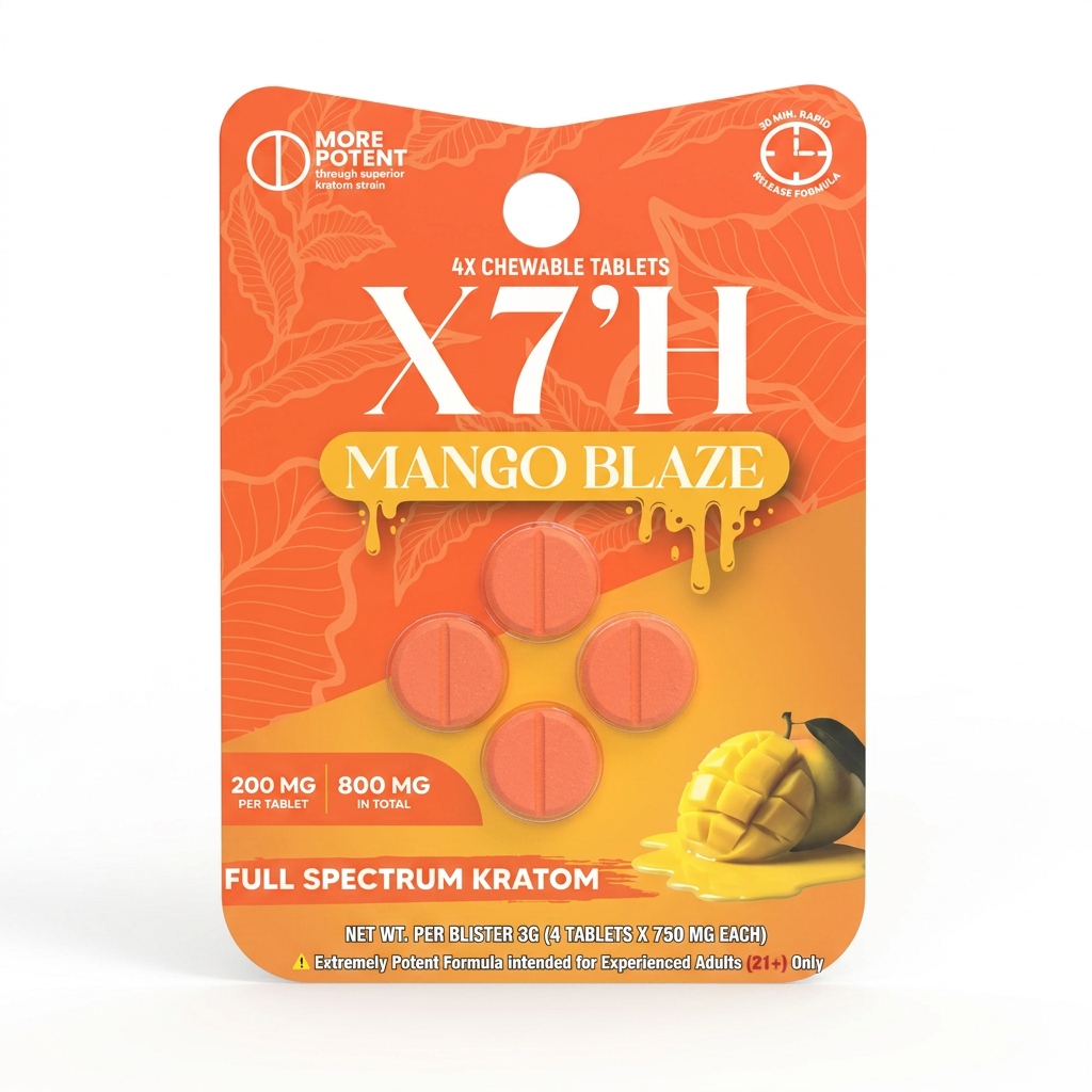 X7'H Kratom Tablets (800mg - 4 Count)