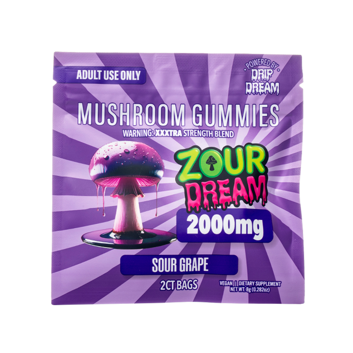 Zour Dream Mushroom Gummies (2000mg - 2 Count)