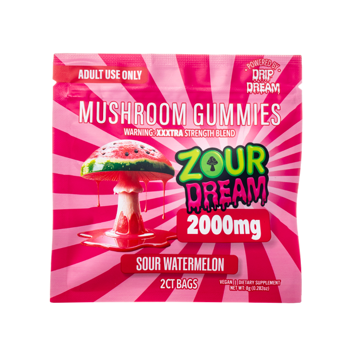 Zour Dream Mushroom Gummies (2000mg - 2 Count)