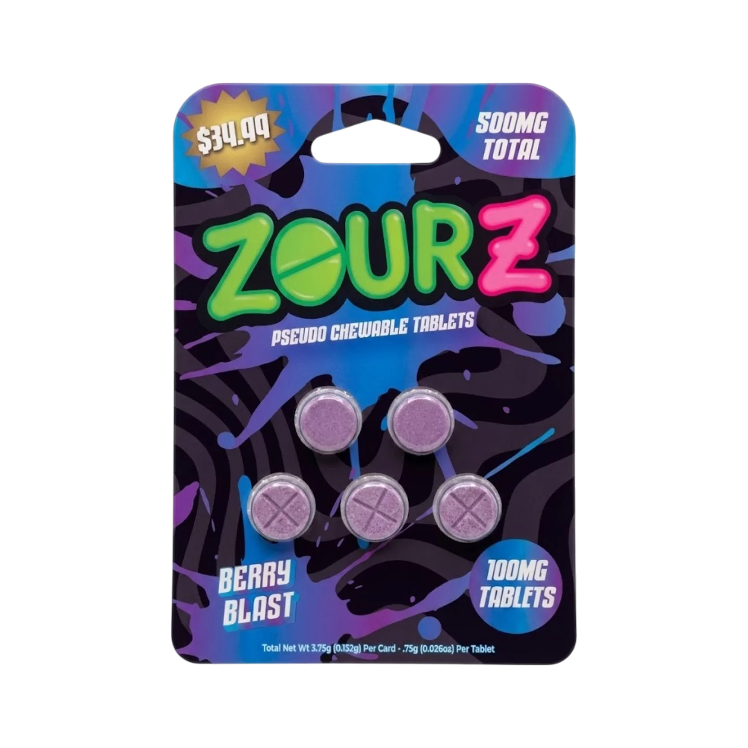 Zourz Pseudo Tablets (500mg - 5 Count)