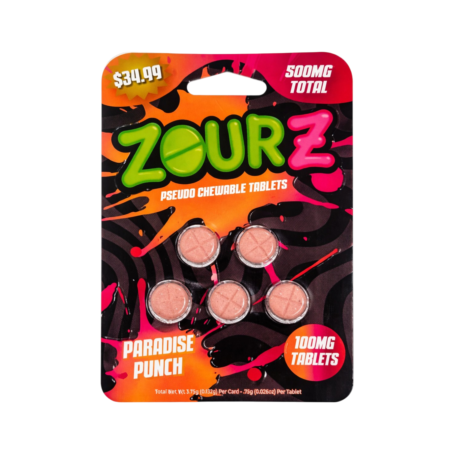 Zourz Pseudo Tablets (500mg - 5 Count)