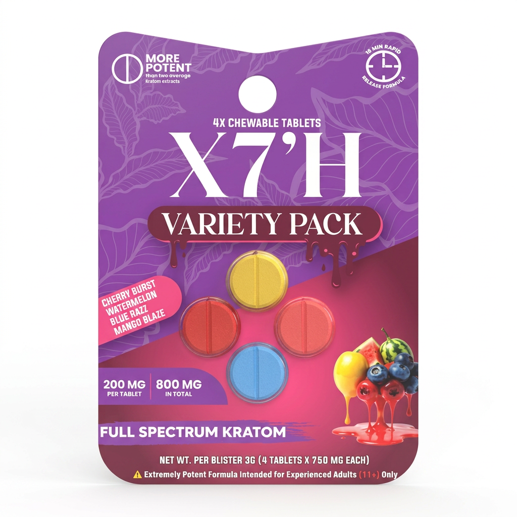 X7'H Kratom Tablets (800mg - 4 Count)